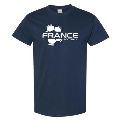 France Football Strike - Fußball Sport Kurzarm T-Shirt - Marine