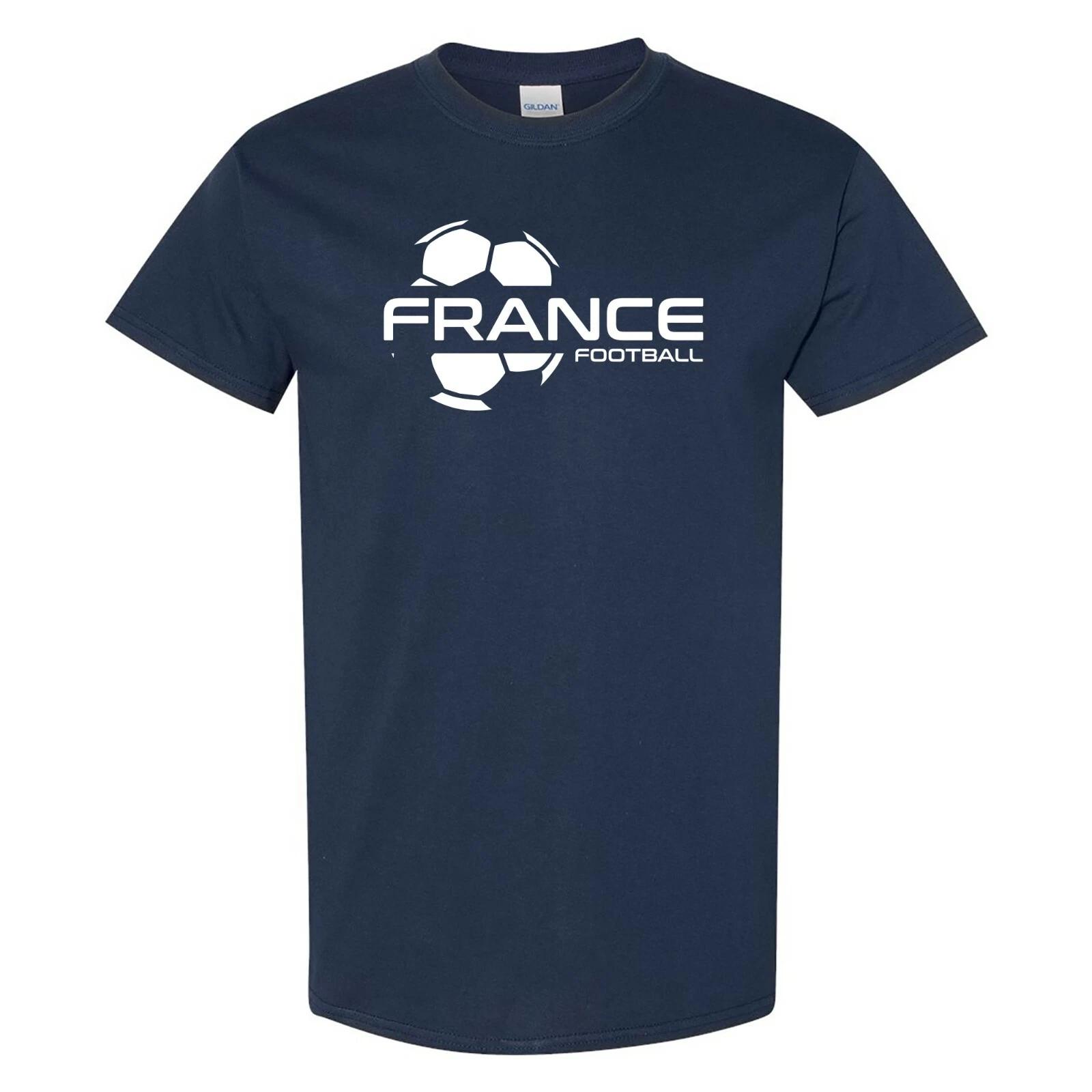 France Football Strike - Soccer Sports Short Sleeve T-Shirt - Navy 4XL