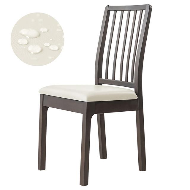 Waterproof Pu Seat Cushion Cover Faux Leather Stretch Chair Cover For Dining Area Room Area Kitchen Hospitality Anti -Dirty Oil -Proof Slipcovers