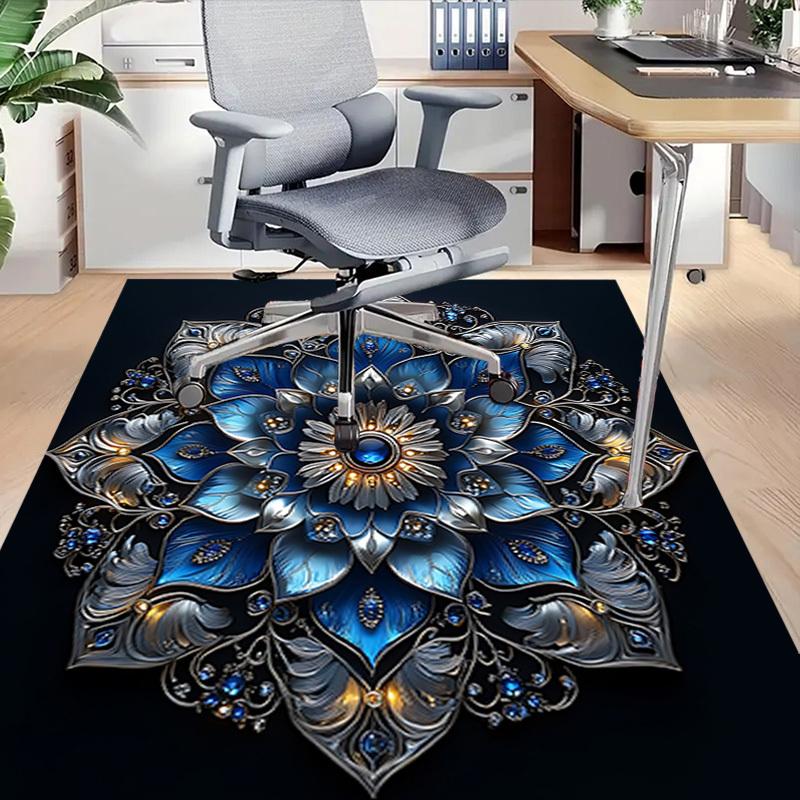 1PC Floral Mandala Extra Large Non Slip Floor Carpet, Office, Family, Bedroom Large Area Rug Indoor Rugs, Vibrant Colors