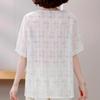 4XL-8XL Taglie Forti Bluse Eleganti da Donna Abiti Estivi Top Oversize Camicie Casual a Maniche Corte