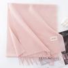 New Solid Color Maillard Imitation Cashmere Scarf for Women Autumn and Winter High End Warm Shawl Simple Scarf
