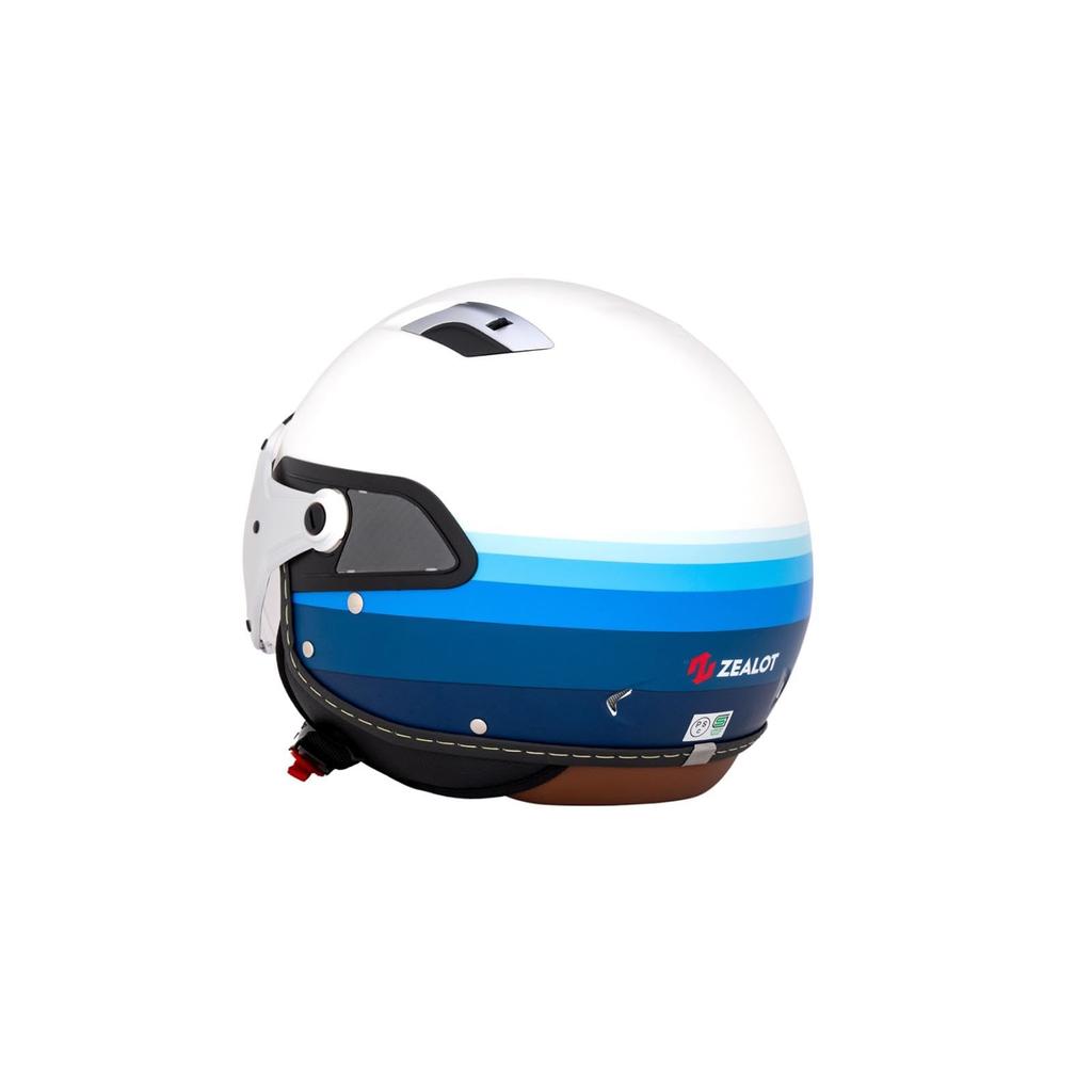 ZEALOT Zillride 2 Inner Shield Matte Size Jet, White/Blue, M, 55-56cm (JR0016/M)