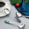 Stainless Steel Tableware Spoon and Chopsticks, Multicolor, Korean Round Pattern, Enrich Convenience for Home Use, Flatware