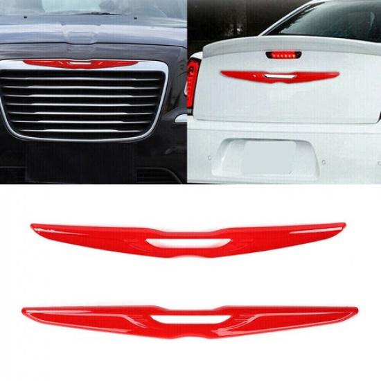 Car Front Grille Tailgate  Emblem Decor Cover Trim Kit For Chrysler 300 15+