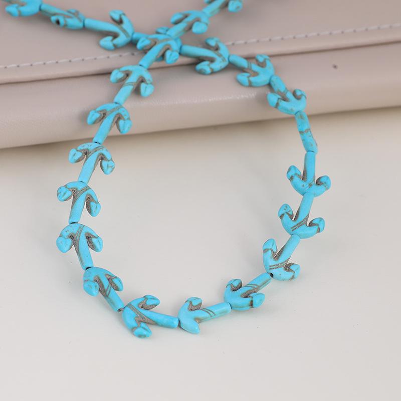 Imitation Turquoise Anchor Spacer Beads for DIY Jewelry Making