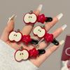 4 pièces Barrette pour Cheveux Fille Décor Tranche de Fruit Rouge Pinces à Cheveux Surface Lisse Bords Arrondis Épingles à Cheveux Légères Accessoires pour Cheveux