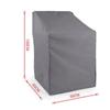 Waterproof Chair Cover for Stacking Garden Furniture 65x65x70x120cm UV Protection