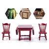 Miniature 1/12 Dollhouse Wooden Table Simulation Chair Table Furniture Toys Doll House Decoration
