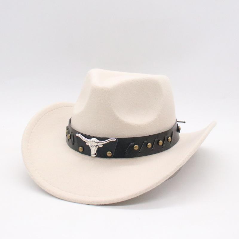 Western Cowboy Hat Woolen Top Hat Big Eave Hat Minority Style Jazz Hat