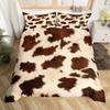 Western Farm Animal Leather Three-Piece Quilt Cover 3D Digital Printing Bedding Set
