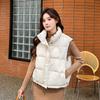 cotton-padded vest women's autumn and winter new loose thickened leather small vest short fashion coat