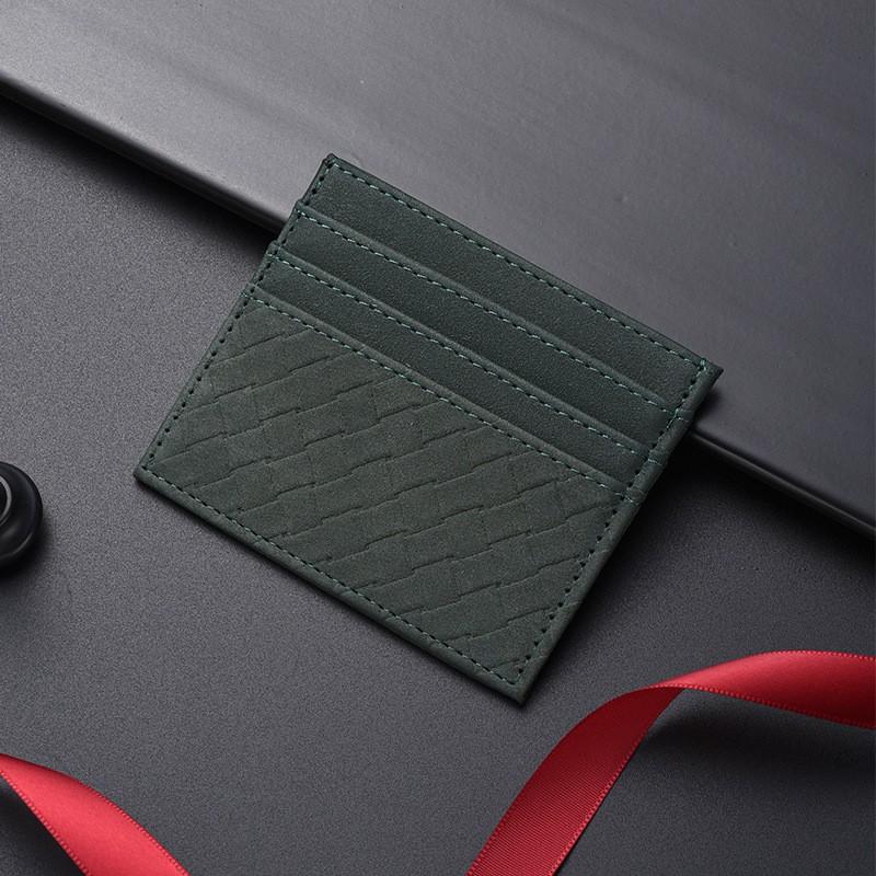 Slim PU Leather Card Holder Men Women Minimalist Wallet Compact ID Credit Case Portable Organizer
