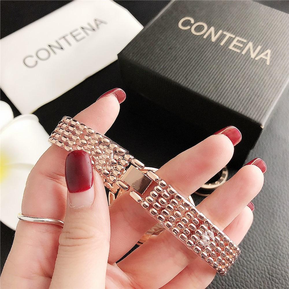 CONTENA Montre à diamant en cristal Montre de mode pour femme