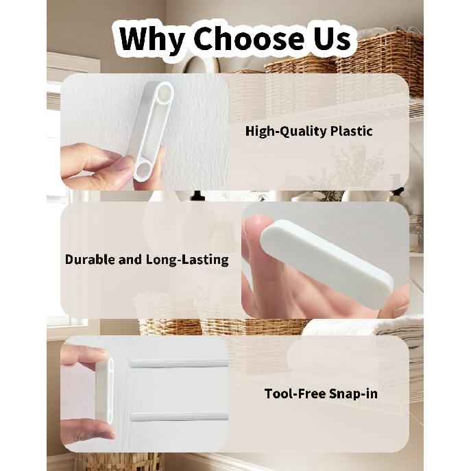 4 pcs plastic closet rod end caps, 5/16 Inch/8mm ID Wire Shelf End Caps, Spacer & Protector Covers for Closet System Wire Shelves