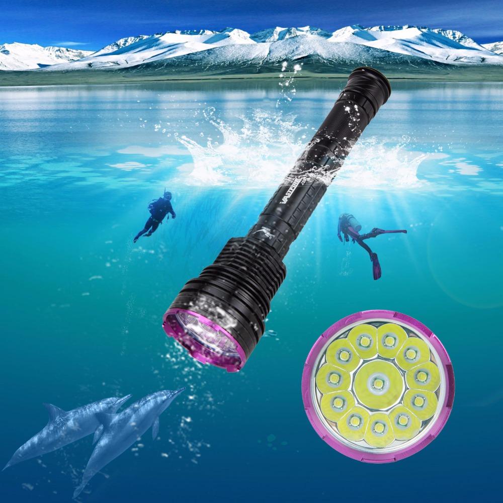 New High Power Diving Flashlight Highest Waterproof Rating Professional Diving Light Powered by 18650 Battery With Hand Rope