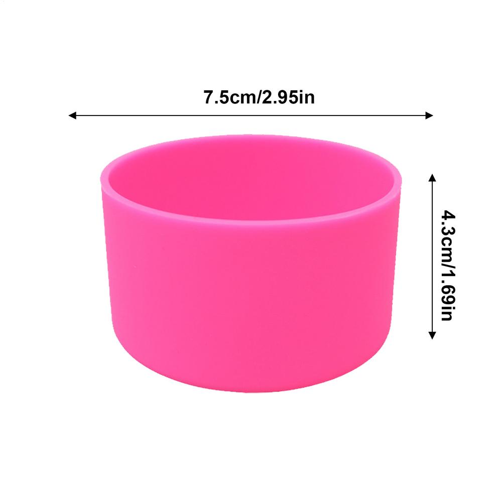

Water Bottle Silicone Boot Cover Silicone Water Bottle Boot Anti-Slip Bottom Cover Bottle Tumbler Boot Water Bottle Accessories горячий розовый