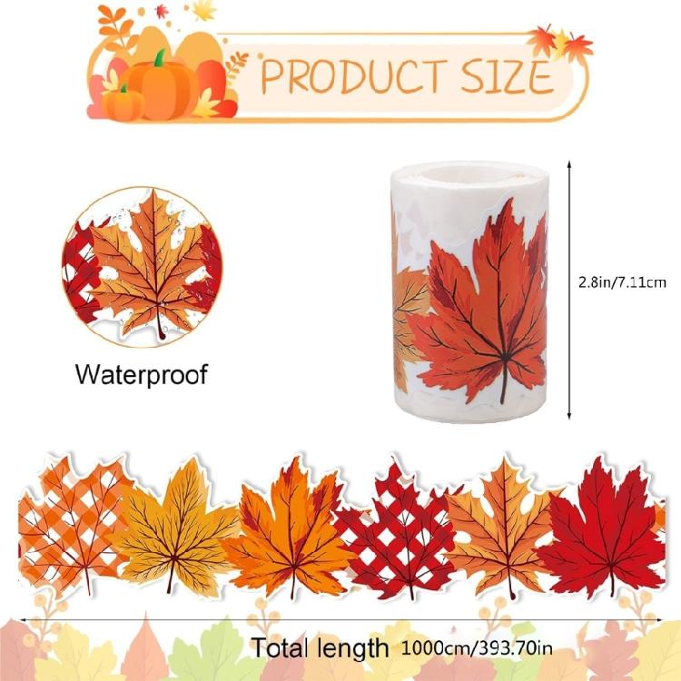 32.8ftX2.88in Leaf Border Sticker Notice Board Sticker Bulletin Board Border Trim for Classroom Chalkboard Decoration