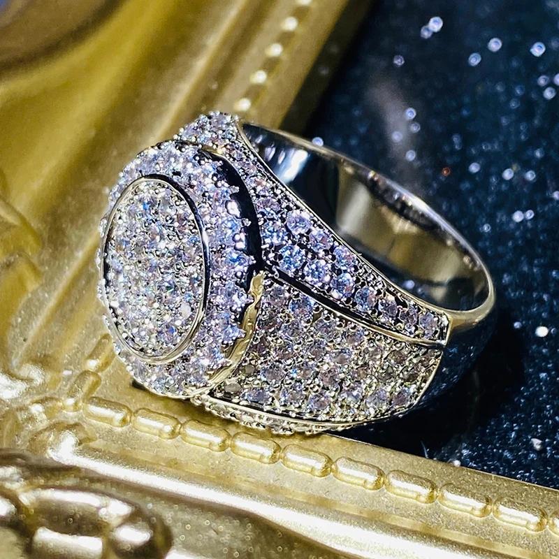 CAOSHI Bling Bling Cubic Zirconia Silver Color Rings for Women Gorgeous Engagement Wedding Accessories Statement Jewelry Gifts