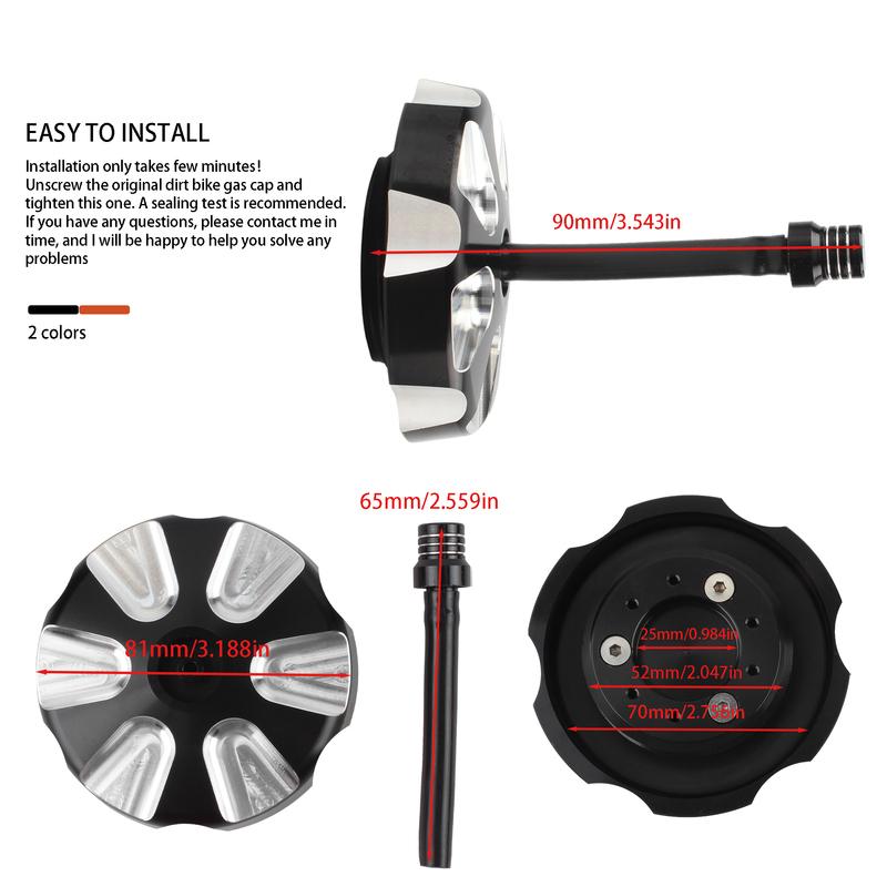Motorrad CNC Tankdeckel mit Entlüftungsnippel Für KTM SX SXF XC XCF XCW XCFW EXC EXCF 125-450 2011-2023 Motocross Zubehör
