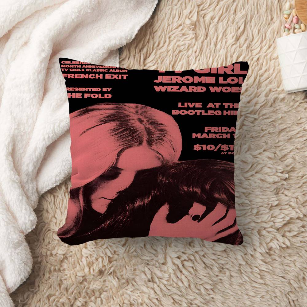 T-Tv Girl Who Really Cares Cushion Cover Decorative Pillow Sofa Home Decor Case Pillow Cases
