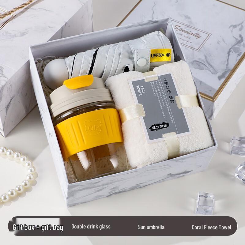 White Marble Design Gift Set