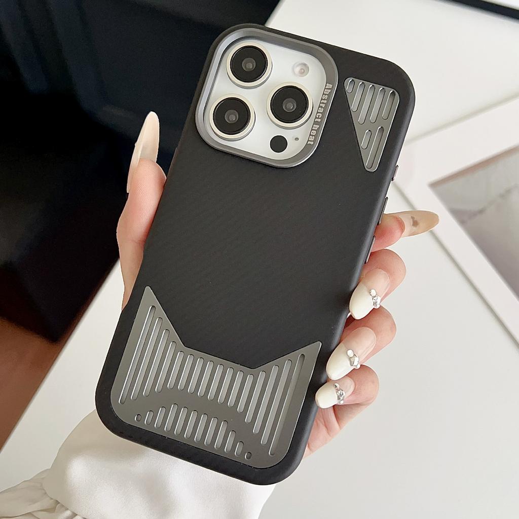 For iPhone 16 Pro Case Compatible with MagSafe Aluminium Alloy Heat Dissipation Leather Phone Back Cover