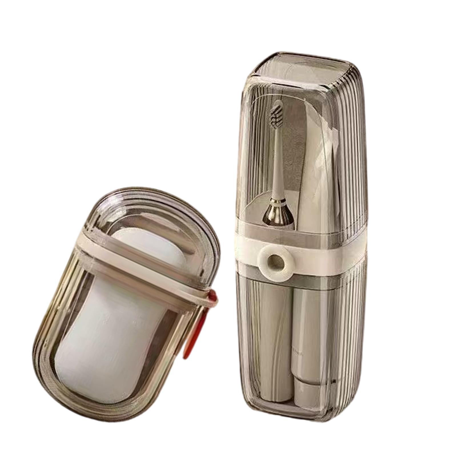 

Набор из 2 предметов: дорожный стаканчик-подставка для зубной щетки и контейнер для хранения мыла. Компактный дизайн для кемпинга, командировок, незаменимая вещь для ванной комнаты.