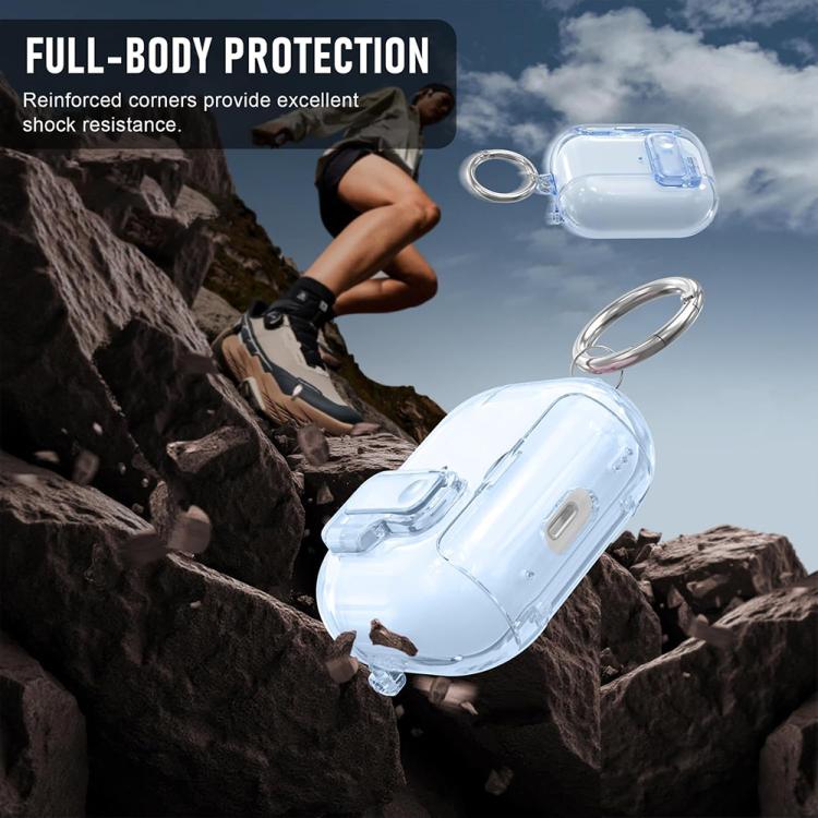 For AirPods Pro 2 XDcase Clear TPU Auto Pop-Up Earbud Case with Holder