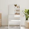 802810 vidaXL Dressing Table with Mirror High Gloss White 74.5x40x141 Cm