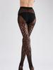 Leopard Print Sexy Vintage Jacquard Pantyhose Leg Slimming Stockings For Women, Thin Summer Black Base Socks