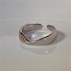 S925 Sterling Silver Mobius Ring Minimalist Cold Wind Niche Open Ring Tide