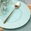 4x Gold Cocktail Spoons, Long, Dessert, Ice Cream, Coffee Spoon Set