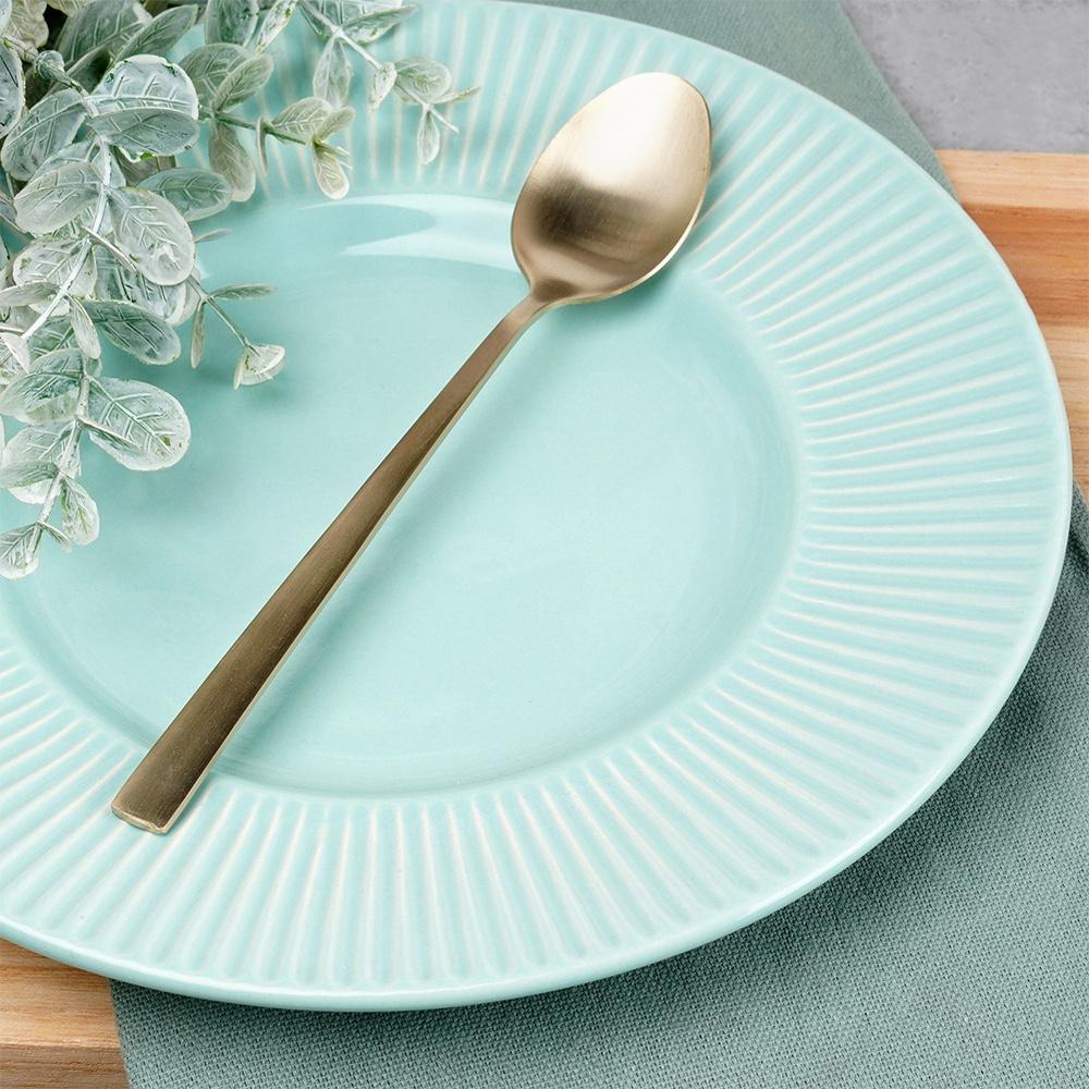 4x Gold Cocktail Spoons, Long, Dessert, Ice Cream, Coffee Spoon Set