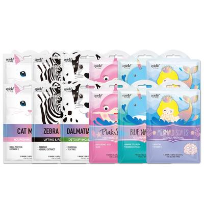 Epielle Animal Marine Character Mask Pack Set, 6 typů, 2 sady