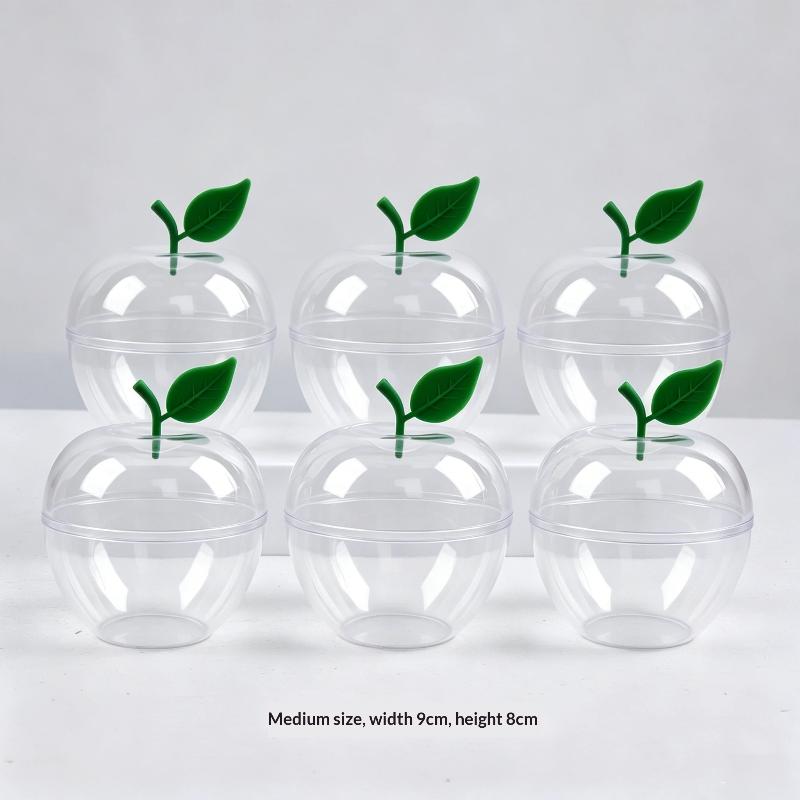 Holiday Party 6Pcs Red Candy Box Container Jars for Decoration and Storage Variety