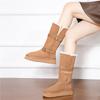 Dicke Sohle hohe Ärmel Schneestiefel für Damen Winter Neu Fleece Warm und High-End Mode Nordost Baumwollstiefel für Damen