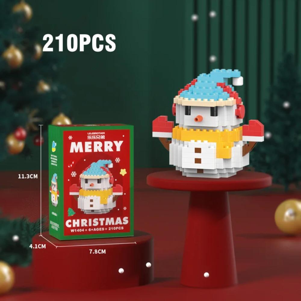 Regali di Natale Serie Micro Blocchi da Costruzione Babbo Natale Renna Puzzle Mattoncini da Assemblare Decorazione da Tavolo Giocattoli Bambini