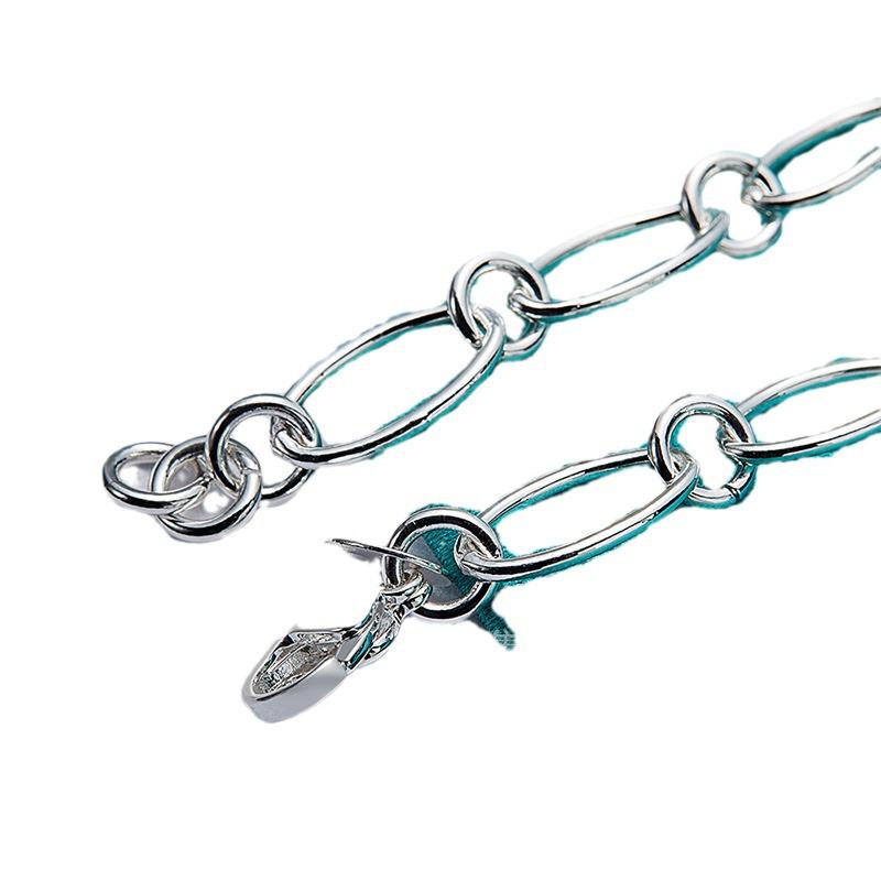 West Lake Silver Oval Circle Shrimp Buckle Bracelet