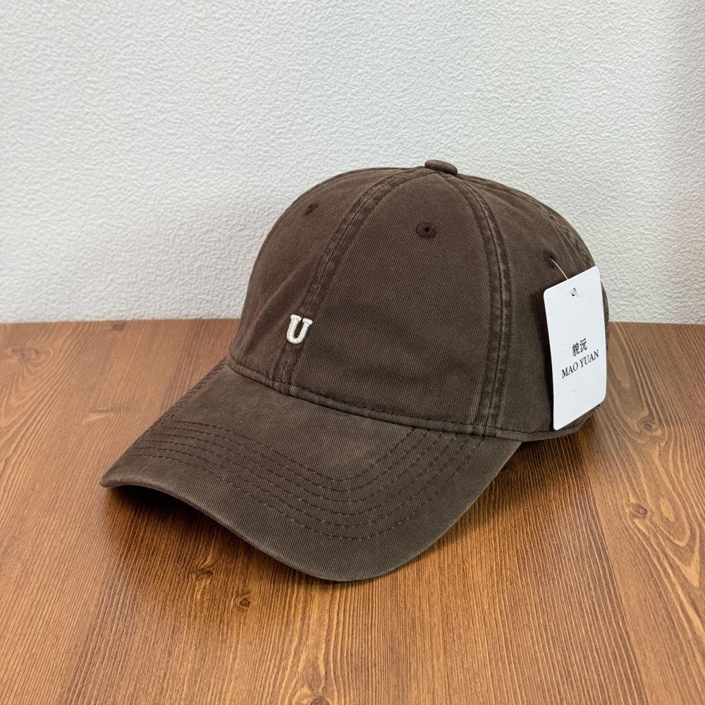 Fashion Hat High Quality Letter U Embroidery Baseball Hat Men's and Women's Korean Version Big Head Circumference Face Small Shade Cap Couple Hat