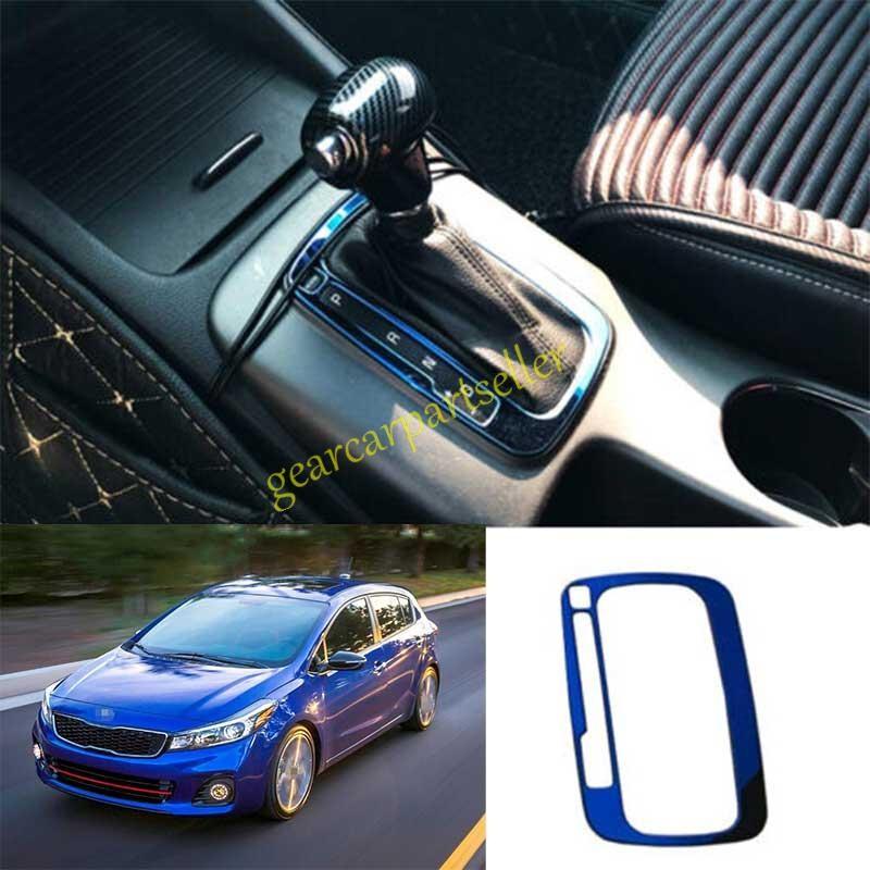 For Kia Forte K3 14-15-16 Blue Titanium Center Console Gear Shift Frame Trim