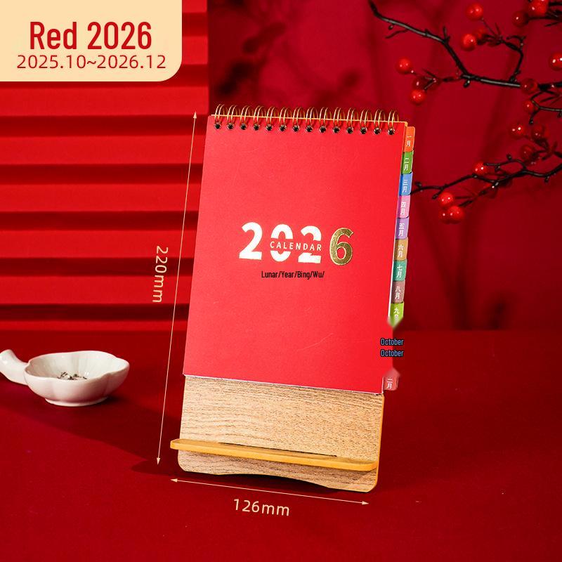 Креативный мультяшный настольный календарь на 2026 год: Минималистичное настольное украшение для офиса и пользовательский корпоративный календарь-мемо