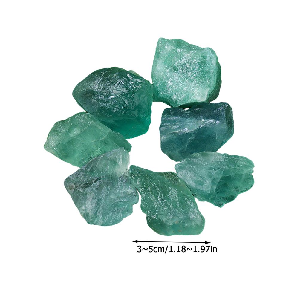 Natural Raw Rough Green Fluorite Quartz Crystal Healing Crystals Diffuse Stone Mineral Specimen Garden Home Decor Ornament
