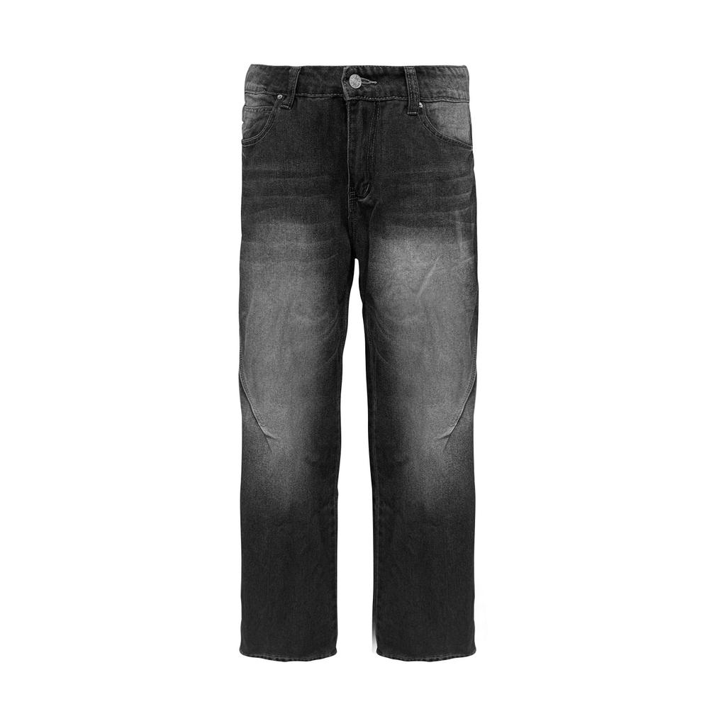 Men's Casual Mid-Rise Washed Trousers Retro Straight Slim Fashion Jeans