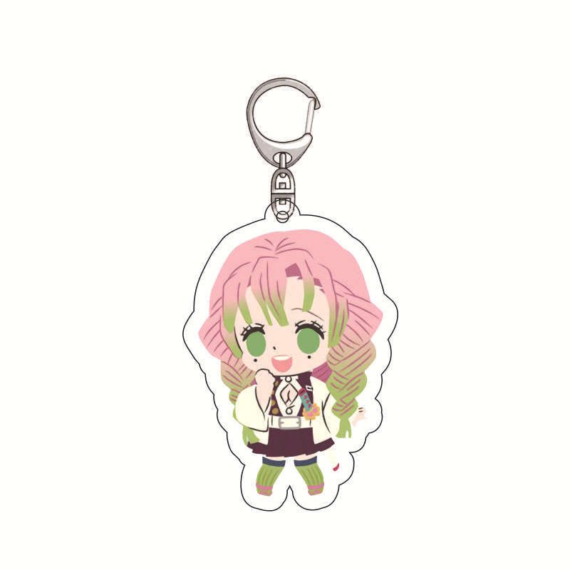 Anime Demon Slayer Acrylic Keychain Series Ingenious Pendant Tanjiro Kamado Nezuko Zenitsu Agatsuma Accessories Present for Fans