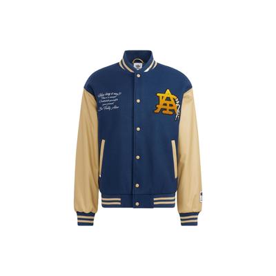 Originals Trefoil Mc College-Jacke mit Patchwork-Print und Druckknöpfen Herrenjacke Blau HZ7092