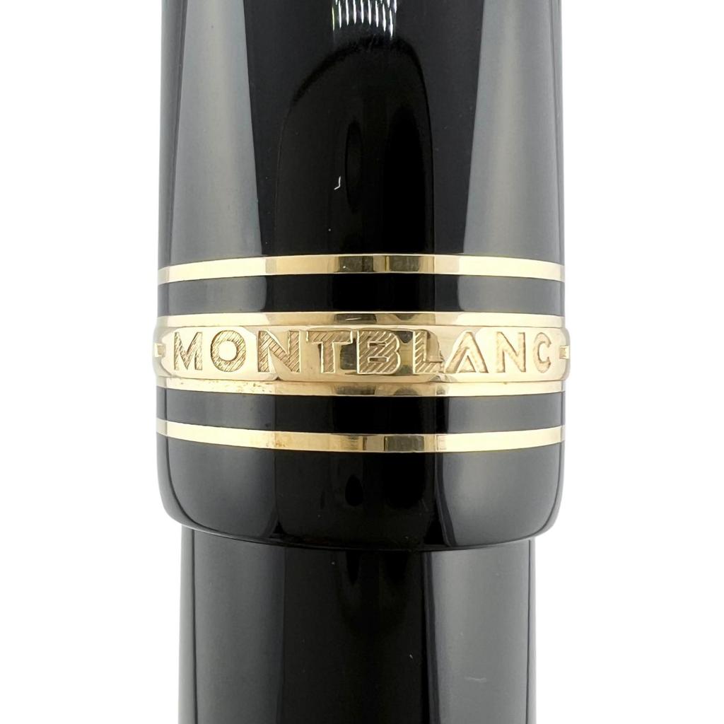 Great MONTBLANC fountain pen Meisterstück 149 white star Black gold 14K mens Used