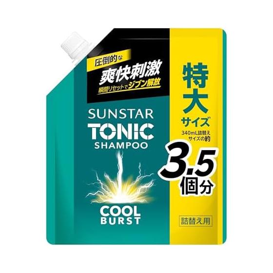 Шампунь-тоник Sunstar COOL BURST Шампунь Цитрусовые Травы 1200 мл x 1 Большой Объем Большой Размер Сменный Блок [Освежающий Уход за Кожей Головы] Формула Без Силиконов