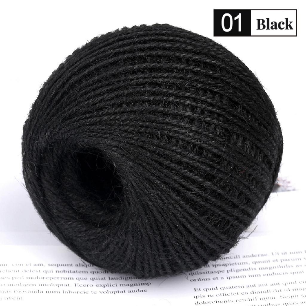 Natural 2MM 50M/Roll Colorful Natural Jute Twine Burlap Rope Burlap String Hemp Rope For DIY Crafts Wedding Gift Wrapping Decor