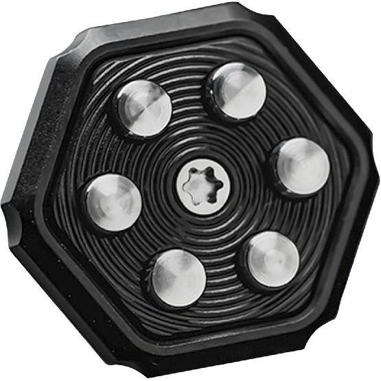 Mechanical Bolt Push Egg Fidget Slider - Finger Spinner Toy Haptic Coin Decompression Toy for Adults, Black Accessories